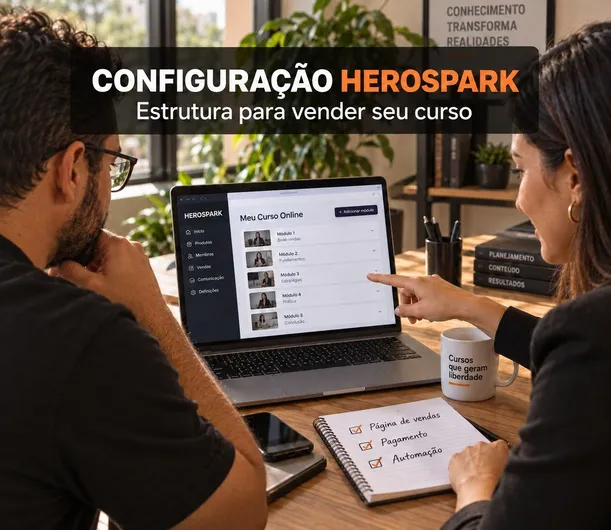 Configuração HeroSpark para Lançamento de Cursos e Infoprodutos