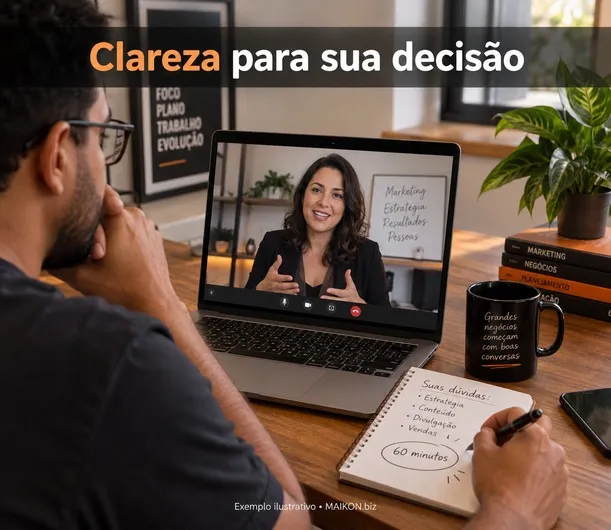 Mentoria de Marketing Digital: Reunião Online de até 60 Minutos