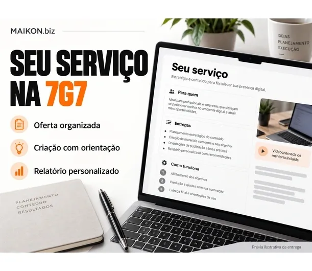 Mentoria para Criar seu Serviço na 7g7 Market
