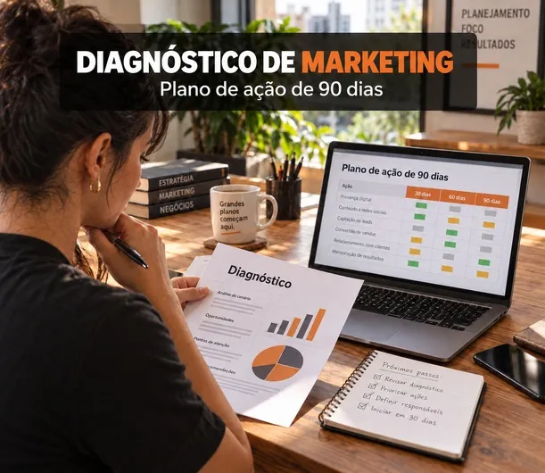 Diagnóstico de Marketing com Plano de Ação de 90 Dias