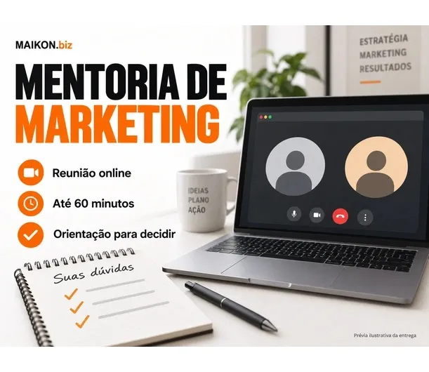 Mentoria de Marketing Digital: Reunião Online de até 60 Minutos