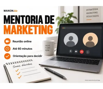 Mentoria de Marketing Digital: Reunião Online de até 60 Minutos