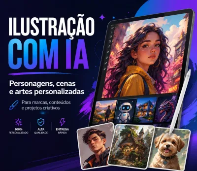 Criação de Ilustrações Profissionais com IA para Marcas e Conteúdos