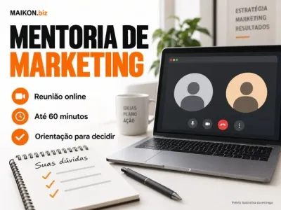 Mentoria de Marketing Digital: Reunião Online de até 60 Minutos