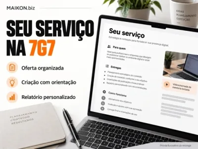 Mentoria para Criar seu Serviço na 7g7 Market