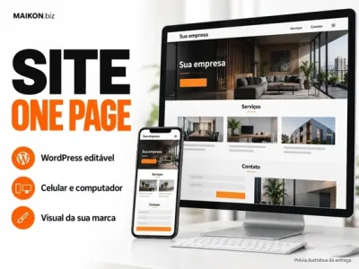 Criação de Site One Page em WordPress para Celular e Computador